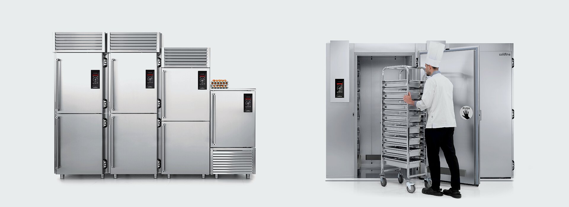 Abbattitori di temperatura multifunzione Vision Coldline